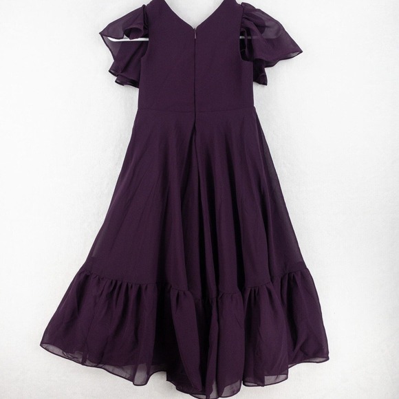 JJ's House Girls Dress Size 8 Purple Junior Bridesmaid Formal Wedding NWT - Picture 6 of 7